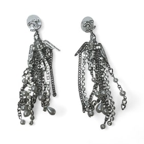 Chanel Silver Earrings