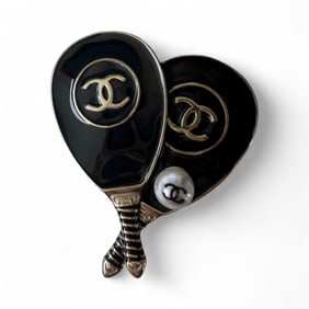 Chanel Black Brooch