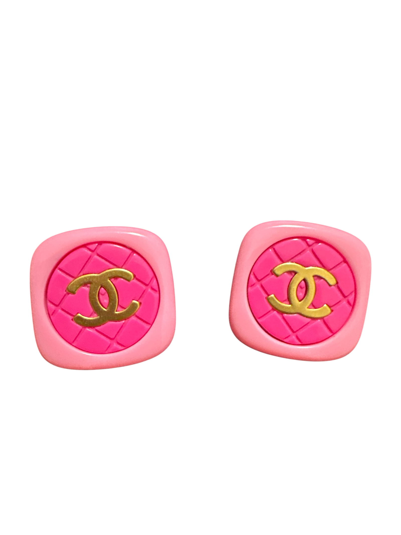 Chanel Pink Earrings (1 of 2)