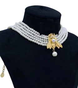 Dior Style Faux Pearls Necklace
