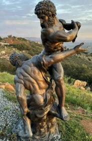Life Size Hercules Fighting Bronze Sculpture