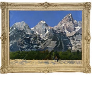 Cold Mountain Landscape Oil Painting by Tom Darrah