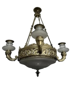 Large French Chandelier with Griffins