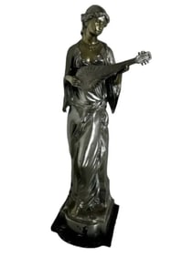 Large Bronze Lady Sculpture