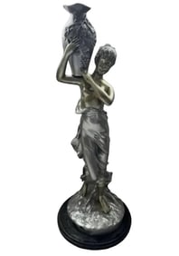 Large Bronze Lady Sculpture