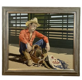 Cowboy Oil Painting on Canvas by Walt Johnston