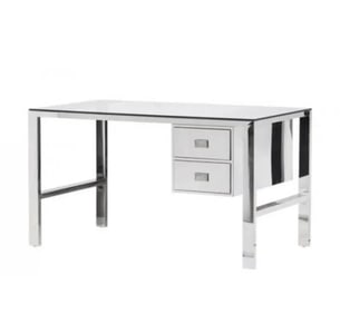 Designer Modern Stainless Steel Glass Desk