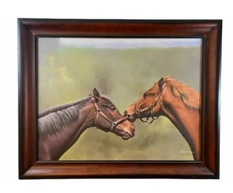 Huge Horses On Canvas by Valentina