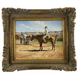 Western Oil Painting by Joy Lynch