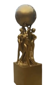 Monumental The World is Yours Bronze Sculpture