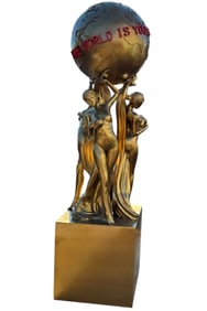 Monumental The World is Yours Bronze Sculpture