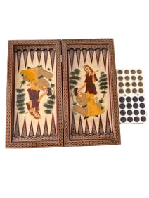 Handmade Persian Khatam backgammon