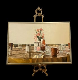 Walt Johnston Authentic Restaurant Table Oil Painting