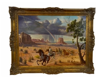1983 Under Storm Grand Canyon Landscape by Maurice Green