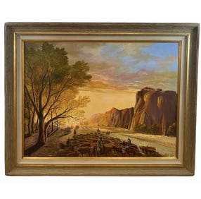 1985 Western Oregon Trail Oil Painting by Maurice Green