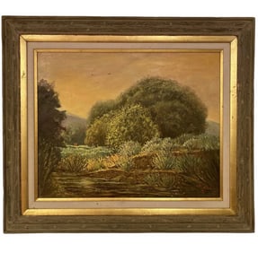 Landscape Oil Painting on Panel Signed