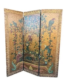 Vintage Monkeys and Birds Room Divider