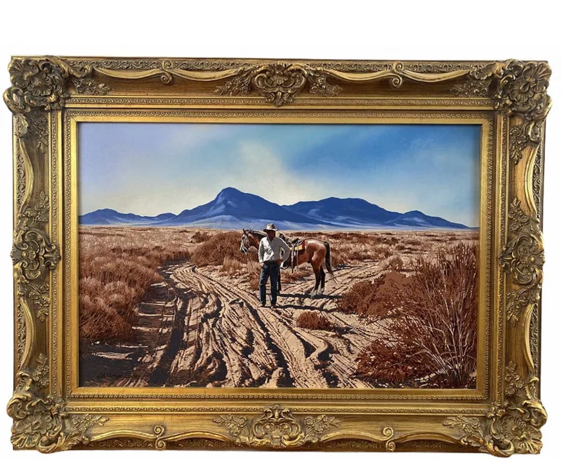 1984 The meeting Place Oil Painting by L. Benjamin Porter (1 of 5)