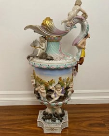 Large German Porcelain Pitcher