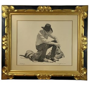 Cowboy Limited Edition Print 1983 by Walt Johnston