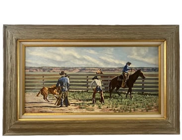 Western Oil Painting on Panel by Joy Lynch