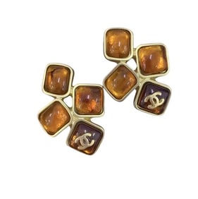Chanel Vintage Brown Earrings