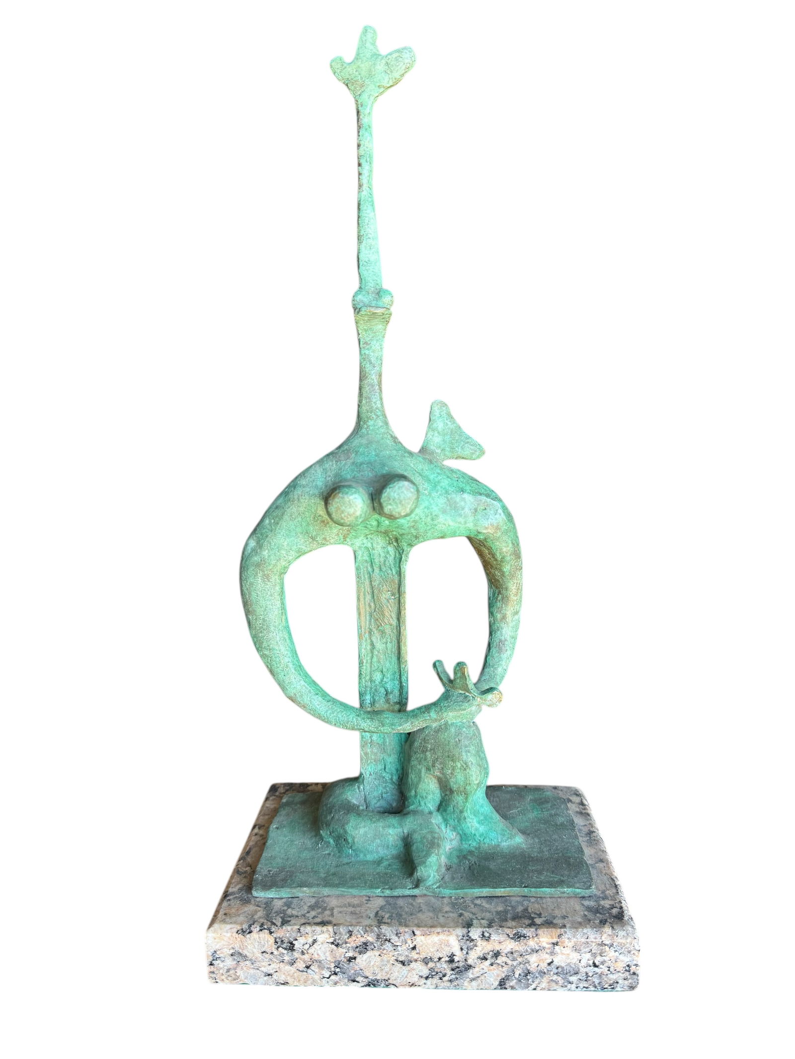 Jacques Lipchitz Large Bronze Sculpture: 19 in H x 6 inx 8 in