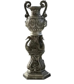 Huge Frencg Style Bronze Urn Sculpture