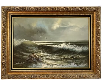 Landscape Ocean scene Oil Painting by Roal English