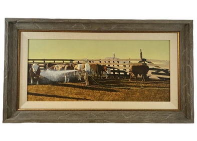 1991 Another Day Oil Painting by Walt Johnston