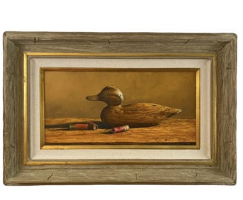Duck Oil Painting by Walt Johnston