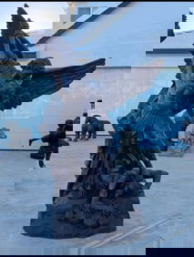 Life Size Saint Micheal The Archangel Bronze Statue