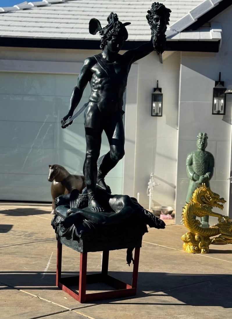 Life Size Monumental Perseus Killing Medusa Bronze: Size: 105 in x 50 in 35 in