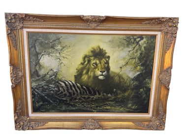 Lion on Canvas Print