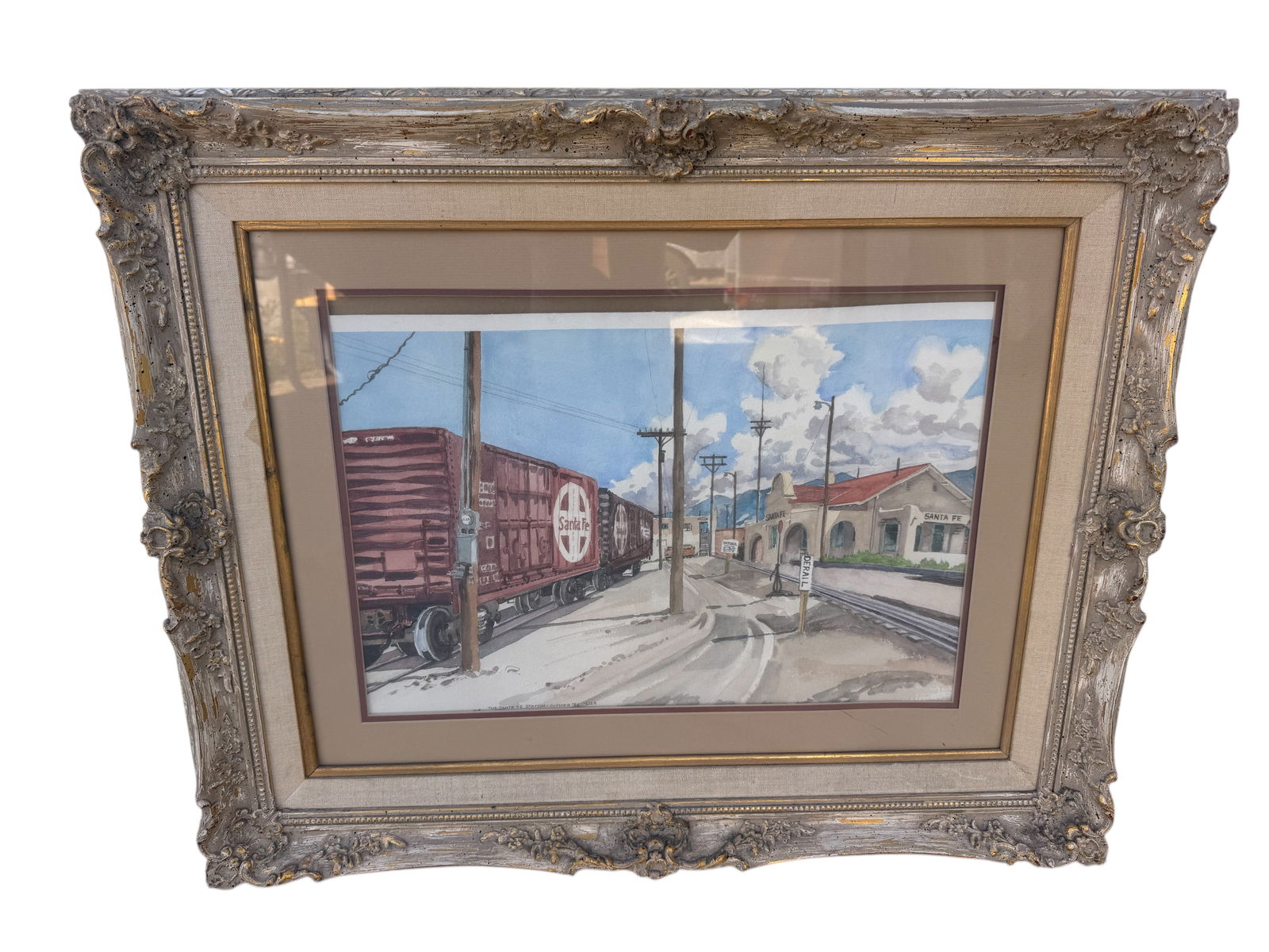 Sant Fe Watercolor Painting: Size:31 in x 25 in