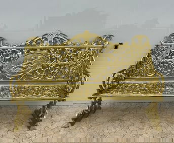 French style Iron Gold Leaf Outdoor Bench