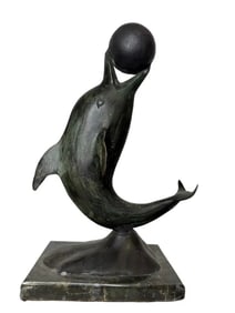 Dolphin Modern Bronze Sculpture