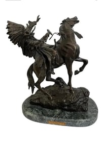 Indian American - How Kowla Finest Lost Wax Bronze Statue Sculpture Signed C Kauba