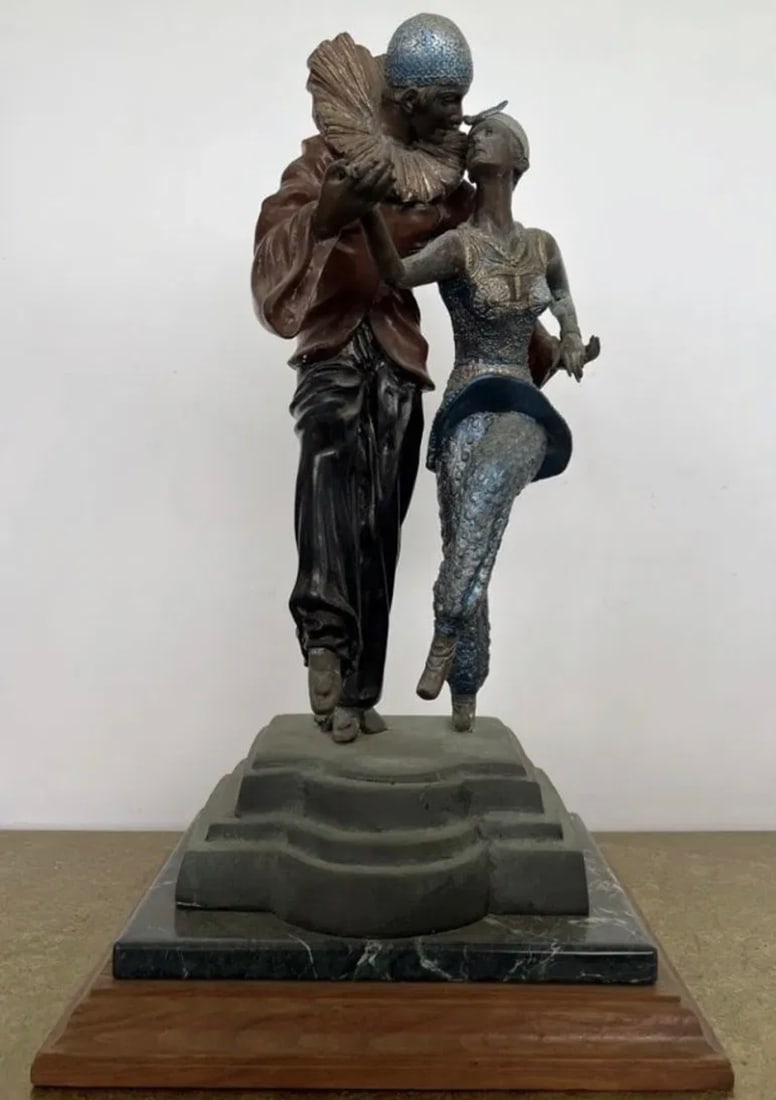 DH Chiparus Fancy Dress bronze Sculpture (1 of 3)