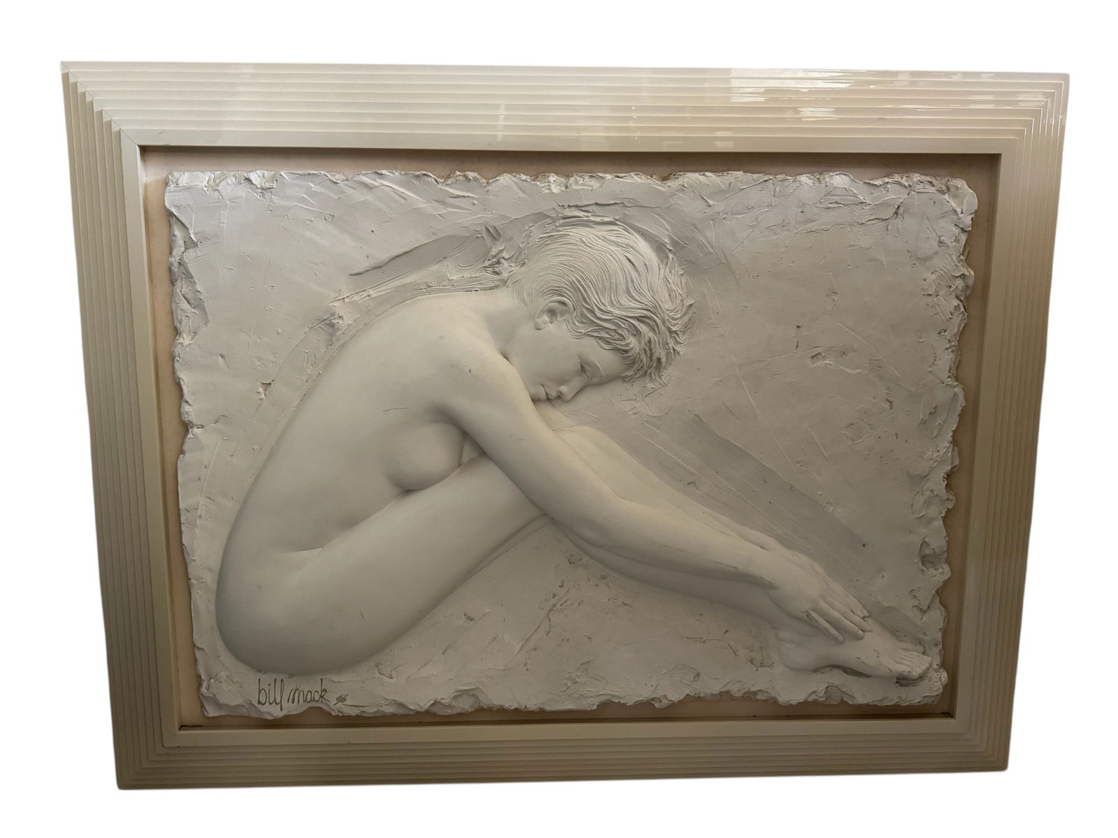 Bill Mack Semi Nude Woman Wall Sculpture: Size: 49 in L x 38 in H