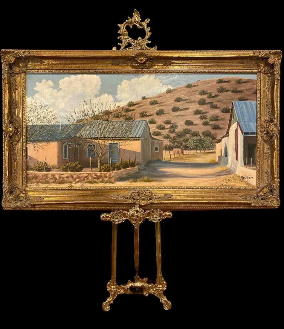 Ranch Home Oil Painting by Metzgar: Size: 57 in x 33 in