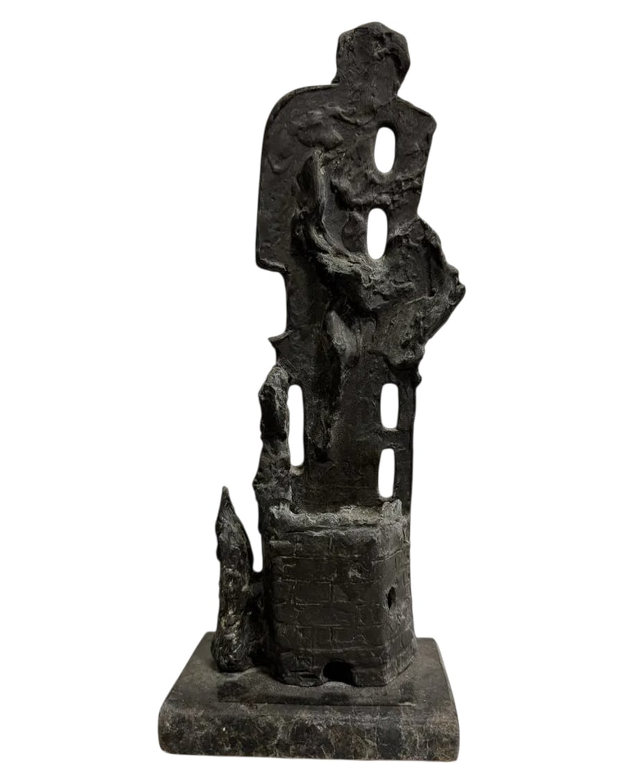 Salvador Dali Abstract Bronze Sculpture: Size: 12 in x 5 in x 3 in