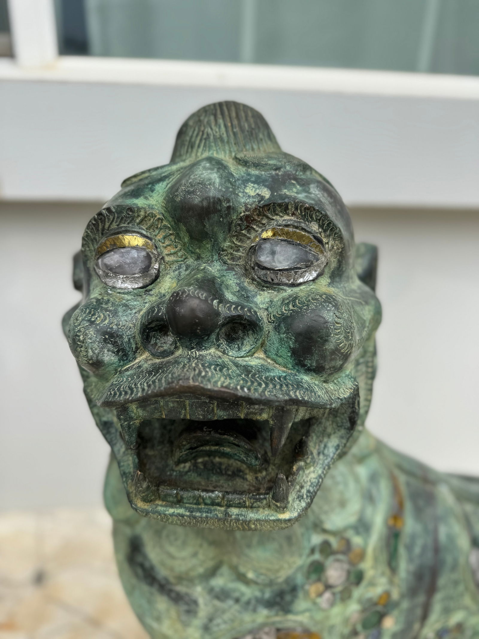 Enormous Bronze Foo Dogs - 2