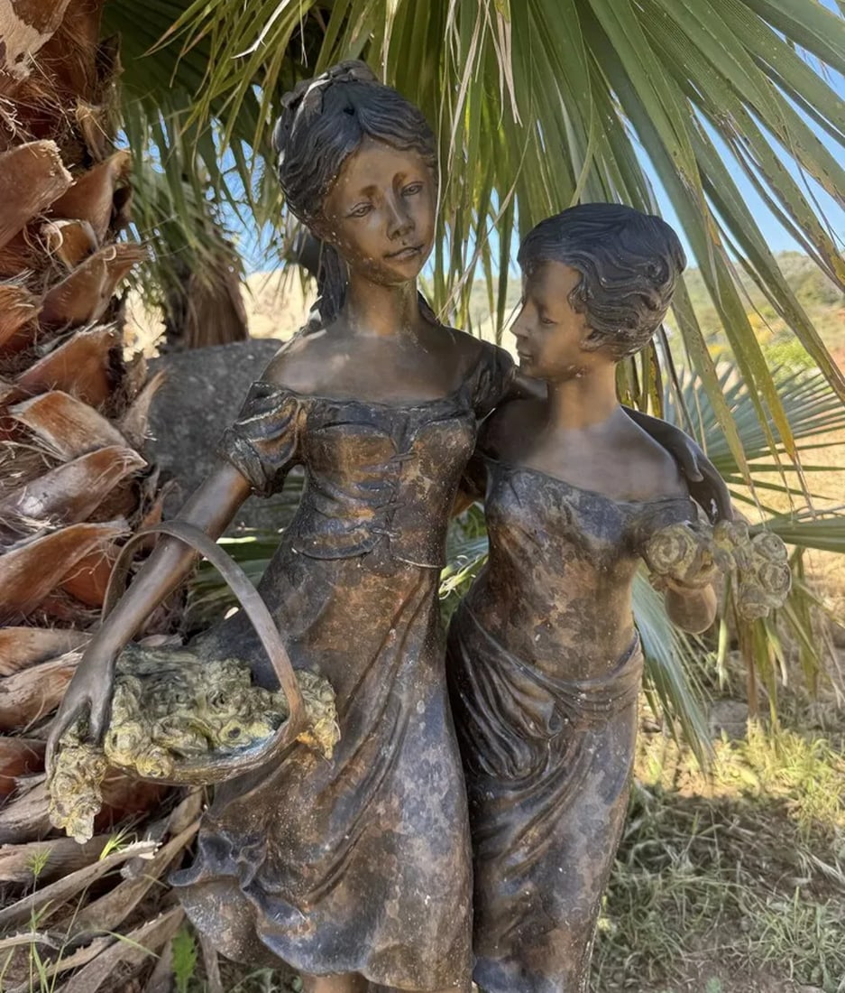 Life Size Bronze Sisters - 2