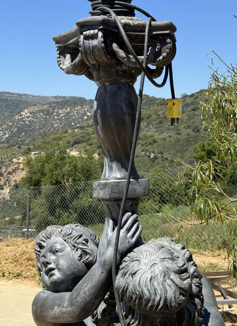 Large Bronze Angels Floor Lamp - 4