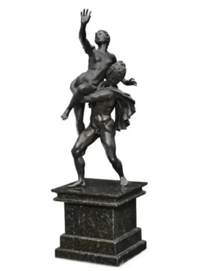 Large Abduction of Sabine Woman Bronze Sculpture: Size: 52 in x 38 in x 16 in