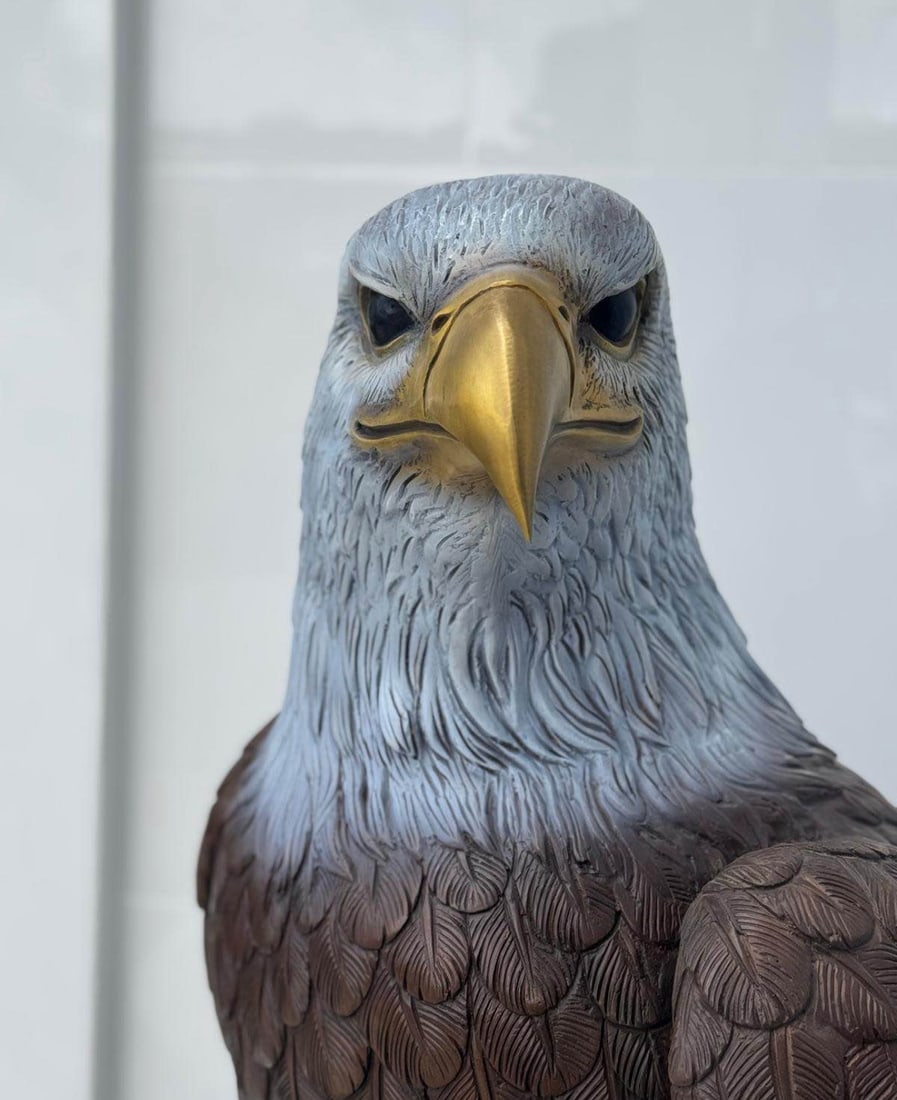 Life Size Bronze Eagle Sculpture - 3