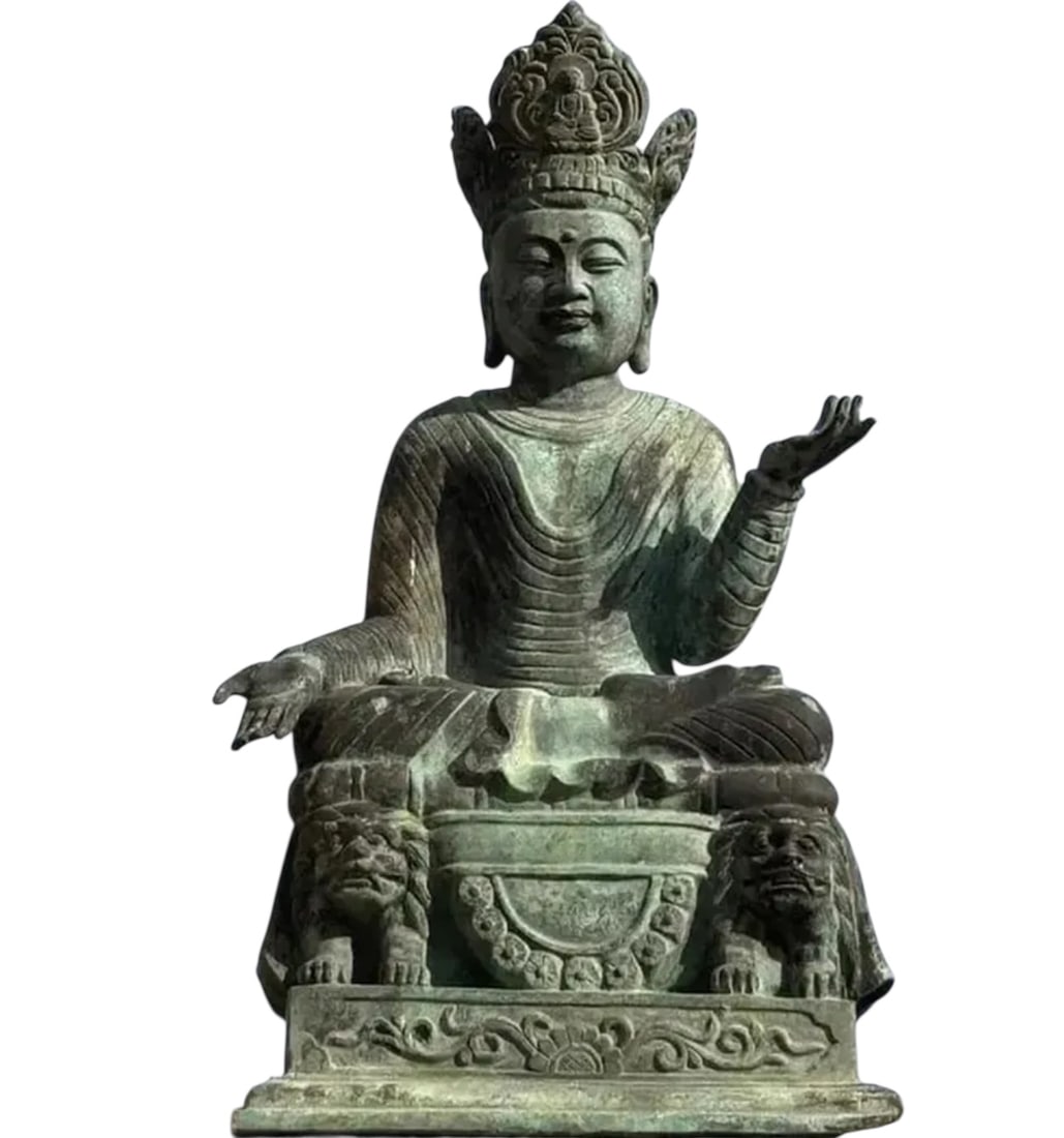 Large Bronze Buddha Sculpture (1 of 1)