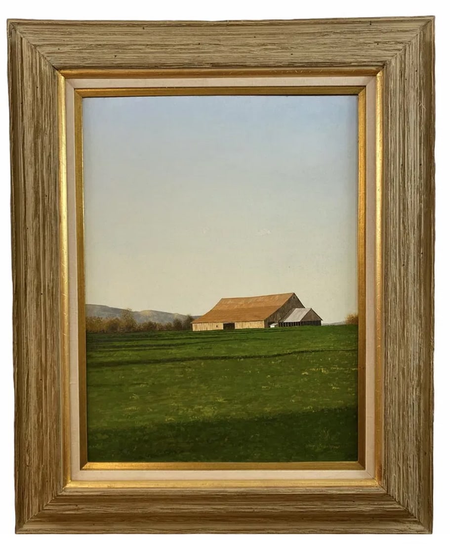 1982 Landscape House Painting Watercolor by Walt Johnston: Frame: 36 in H L x 25 in L- Painting: 28 in L x 17 in H ****** 1932-2018Simply put, Walt Johnston was a contemporary realist. He looked at everything in the most modern way, saw the underlying