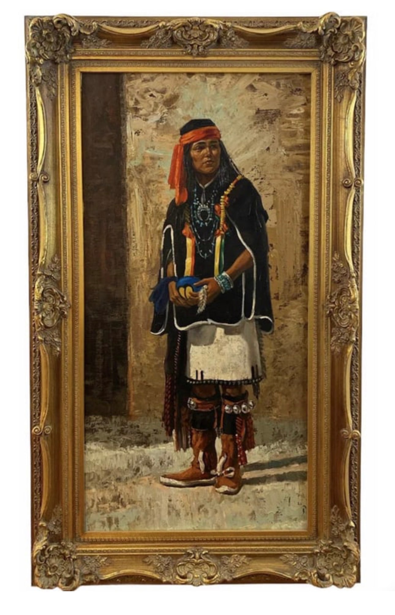 Large Native Indian Oil Painting (1 of 1)